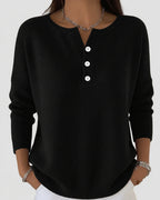 Tinsleigh | Women’s Long Sleeve Henley Knit Sweater