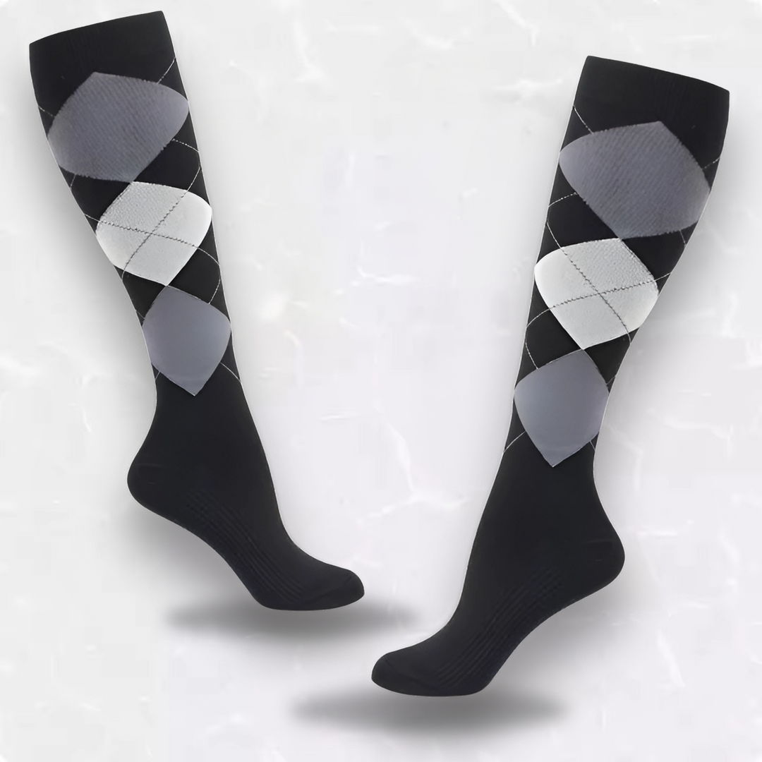 Womens fun patterned compression socks for daily wear and improved circulation