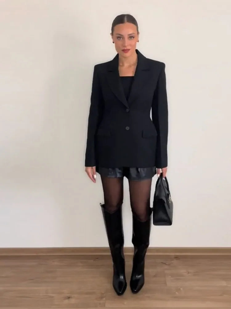 Evangeline | Women’s Charcoal Tailored Blazer