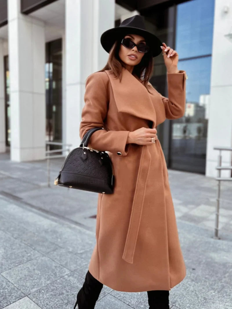 Celestine | Women’s Belted Wrap Wool Coat