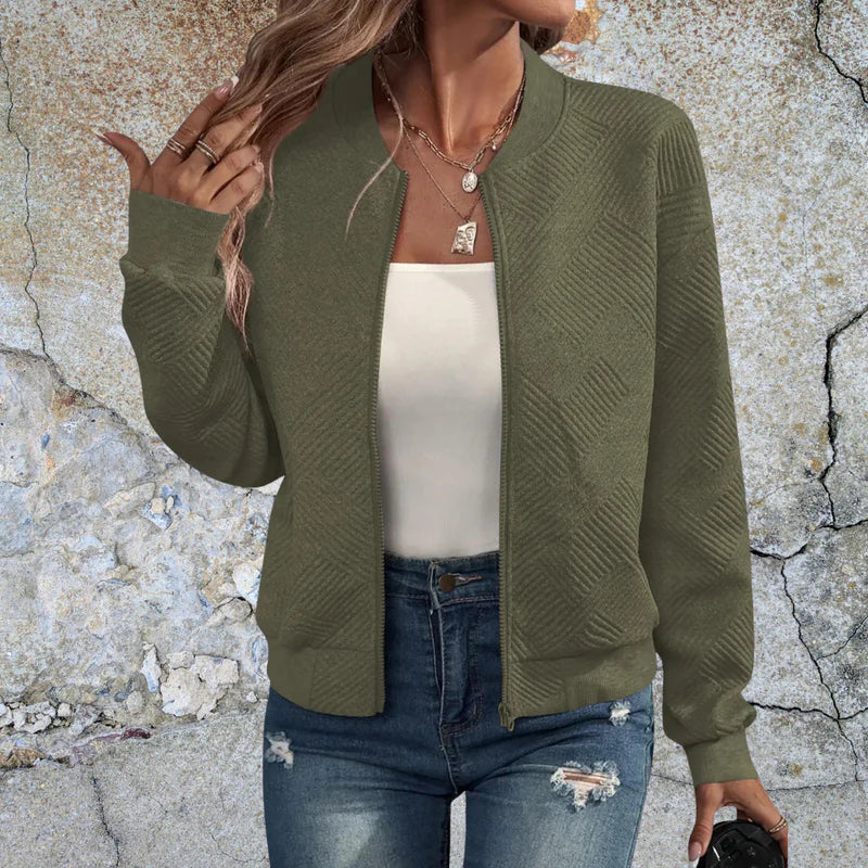 Ainsley | Women’s Zip-Up Bomber Cardigan