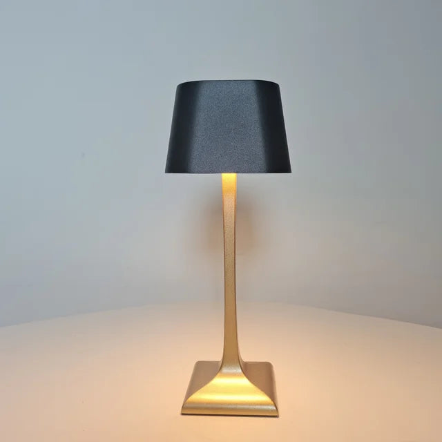 Close-up of the USB rechargeable port on the wireless LED table lamp for easy battery charging