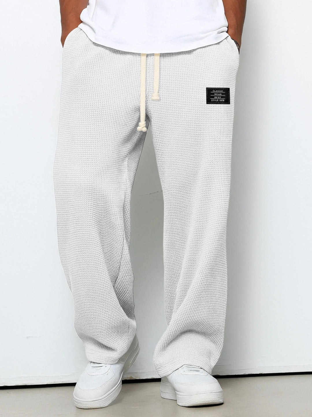 Comfortable casual pants for men featuring a convenient drawstring waistband