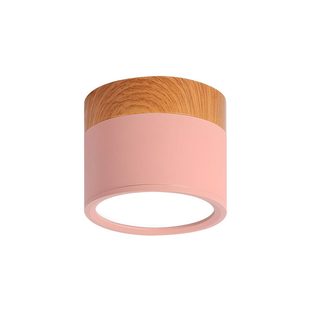 Contemporary interior design with minimalist cylindrical lighting