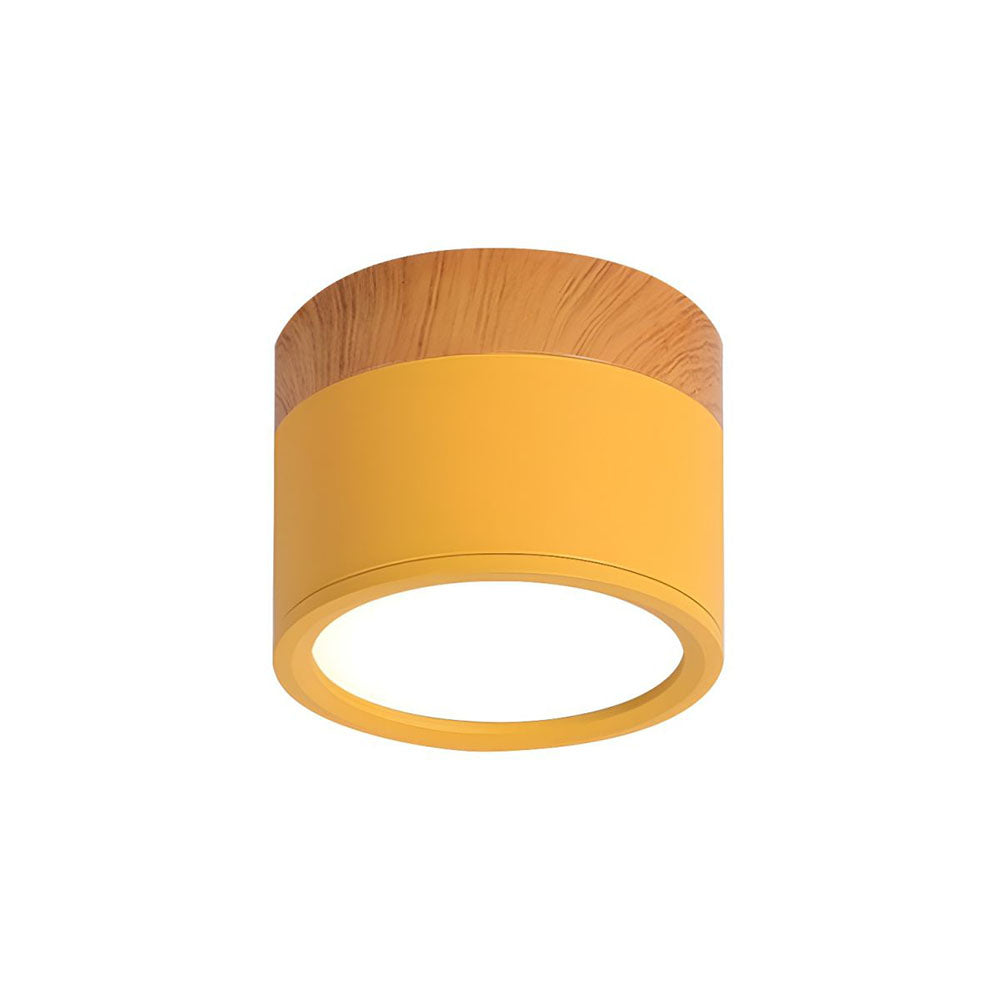 Durable metal housing of cylindrical LED flush mount lamp