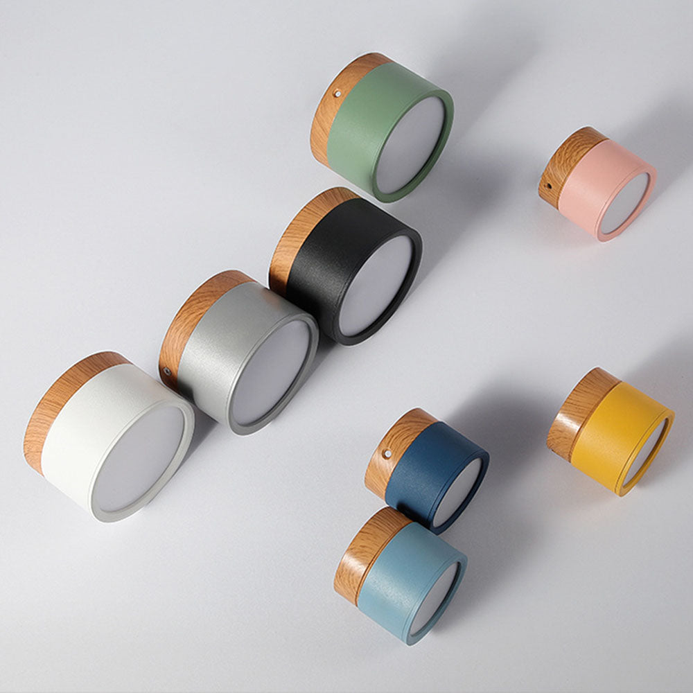 Interior design showcase of minimalist cylindrical ceiling light