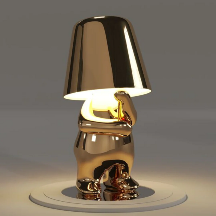Compact USB rechargeable table lamp ideal for small office desks