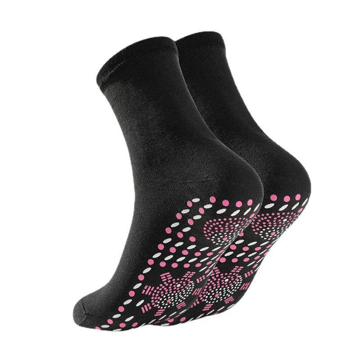 Self-heating wellness socks providing warm comfort for aching feet