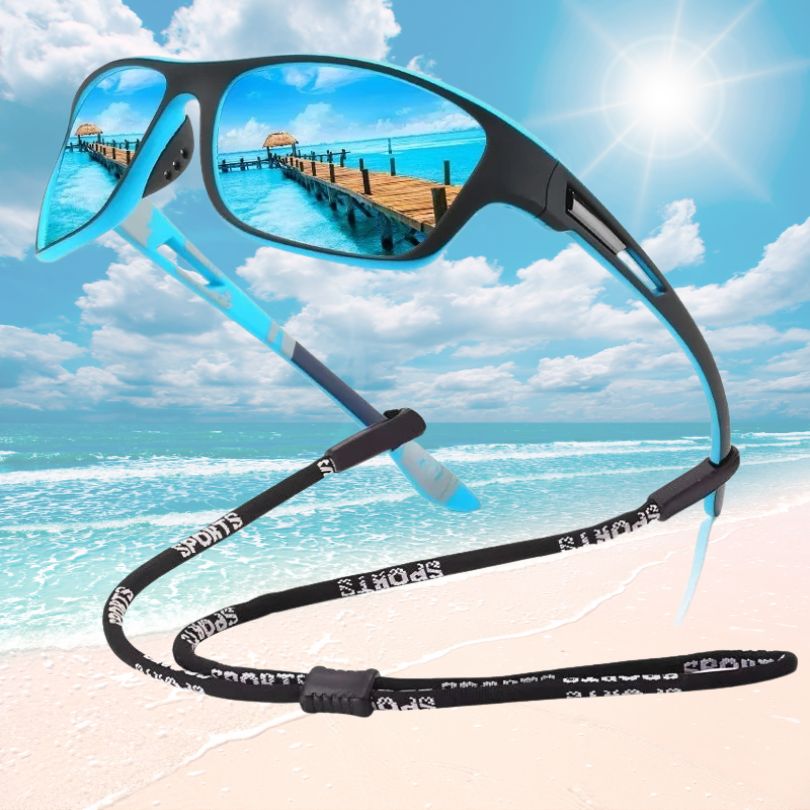 Unisex polarized sports sunglasses for outdoor adventures, front view