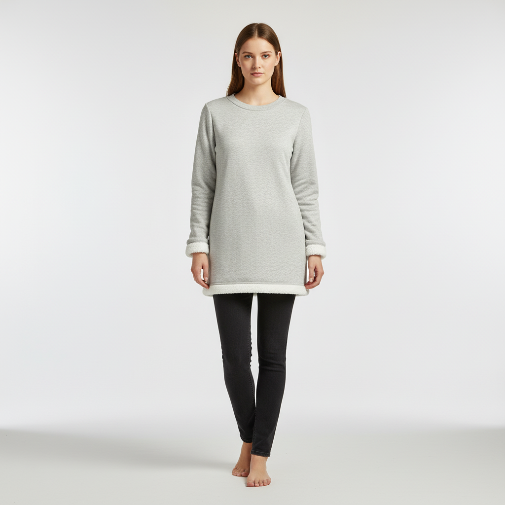 Classic crew neck fleece jumper ideal for everyday layering