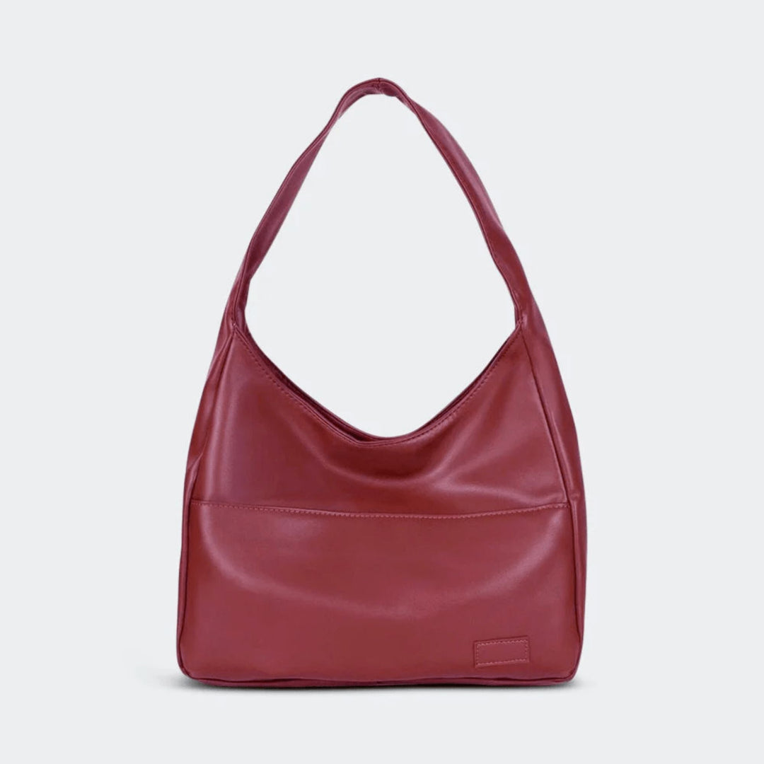 Wine Red Gloria vintage shoulder bag front view