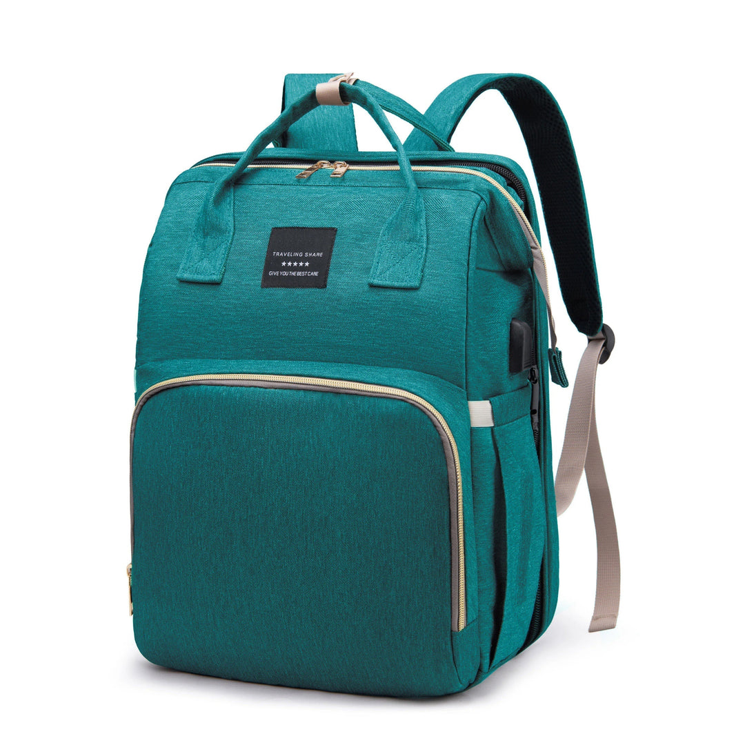 Close-up of the waterproof fabric and durable heavy-duty zippers on the travel bag