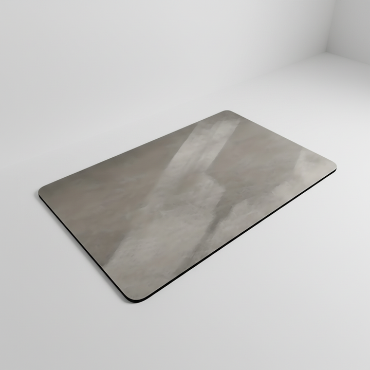 Anti-slip diatomite stone bath mat absorbing water quickly on a modern bathroom floor