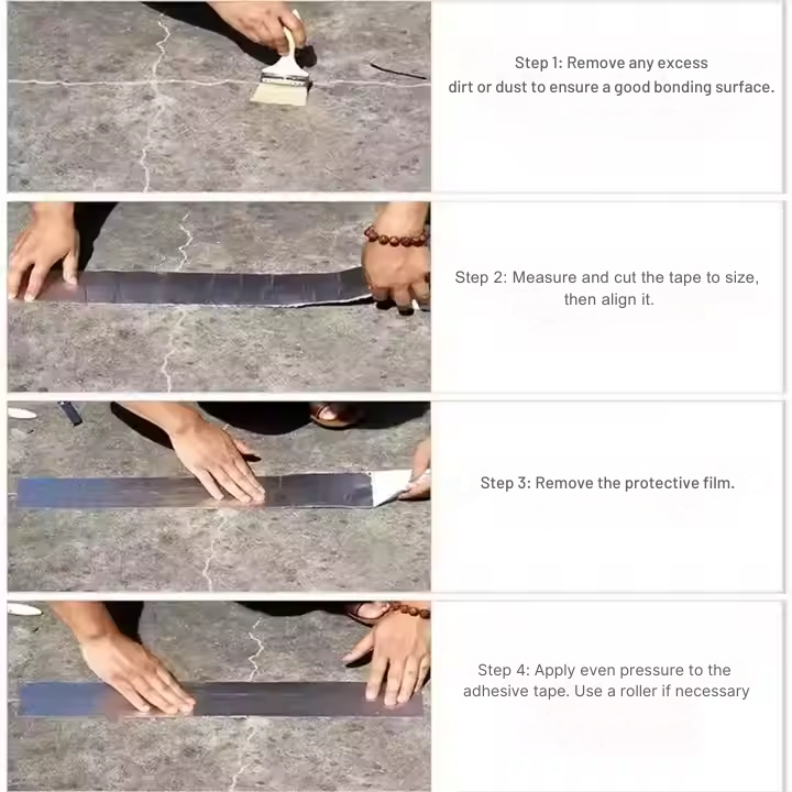 Waterproof tape sealing a cracked pipe in a plumbing repair demonstration
