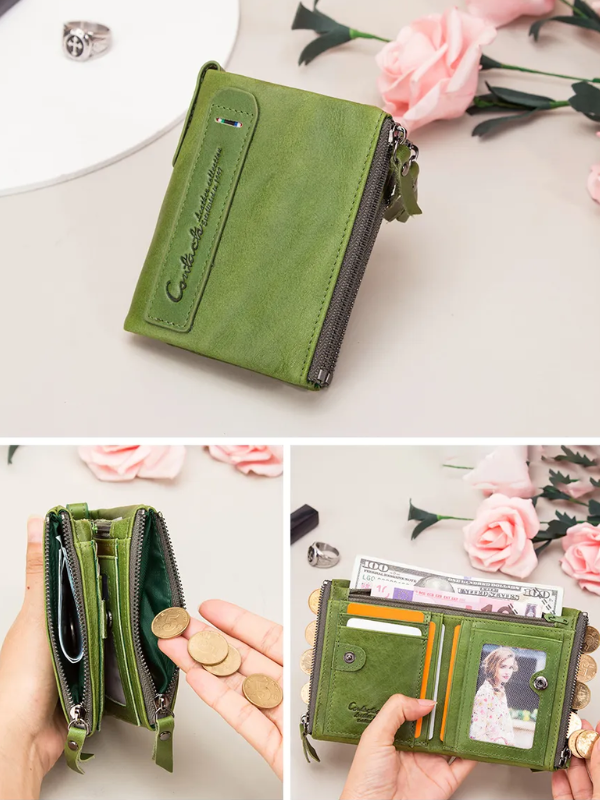 Everyday women's accessory small wallet with secure coin pocket