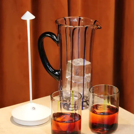 Sleek LED lamp ideal for stylish outdoor lighting and patio entertaining