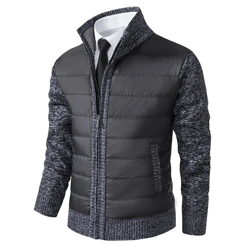 Kendall | Men’s Quilted-Front Knit Jacket