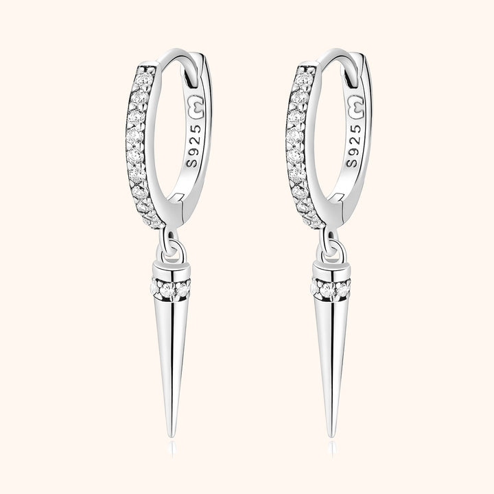 Elegant women's zirconia drop earrings in gold and silver, perfect gift for her