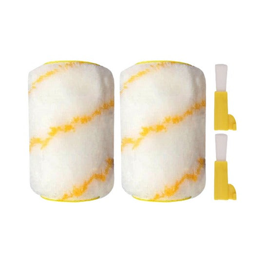 Wall decorating paint roller set with professional edge precision