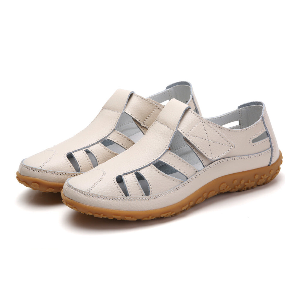 Non-slip shoes bottom sole view showing traction pattern for safe walking footwear