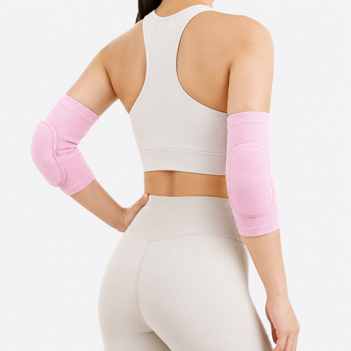 Performance elbow sleeve with impact-resistant padding for active movement