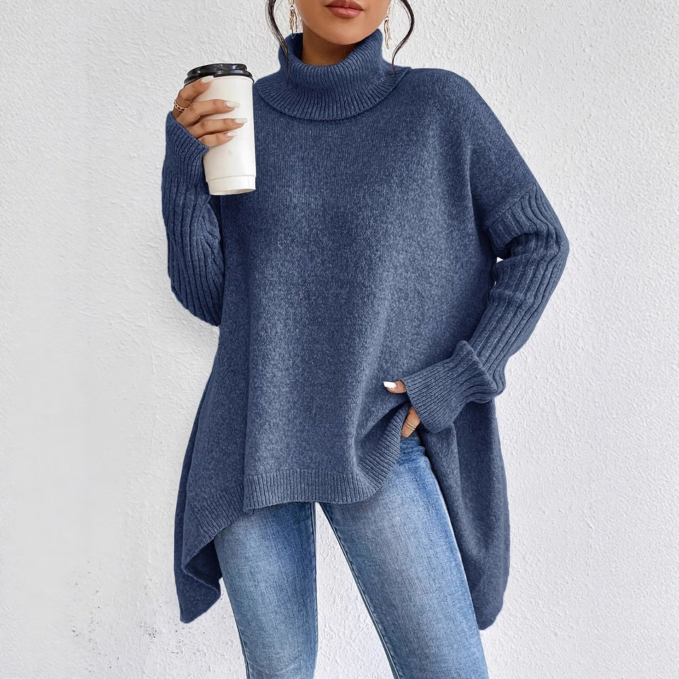 Harlowe | Women’s Oversized Turtleneck Knit Sweater