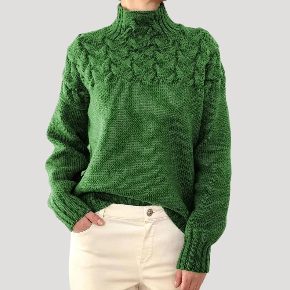 Micah | Women’s Cable Knit High Neck Sweater