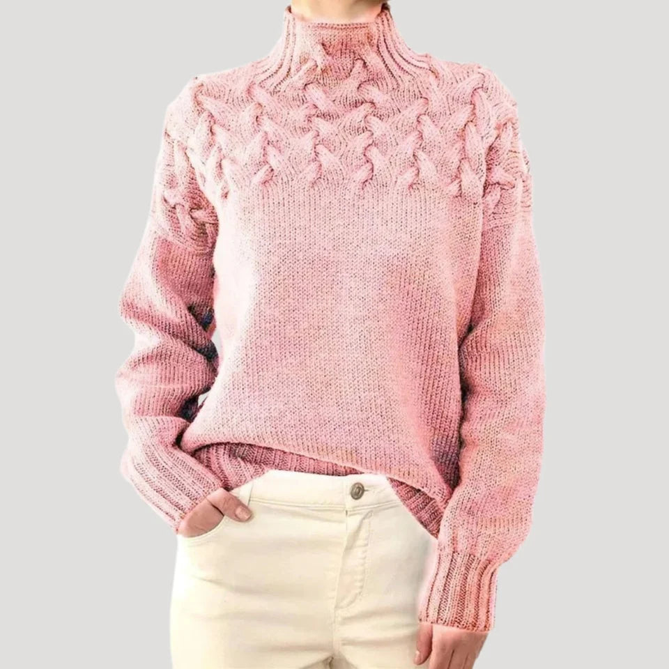 Micah | Women’s Cable Knit High Neck Sweater