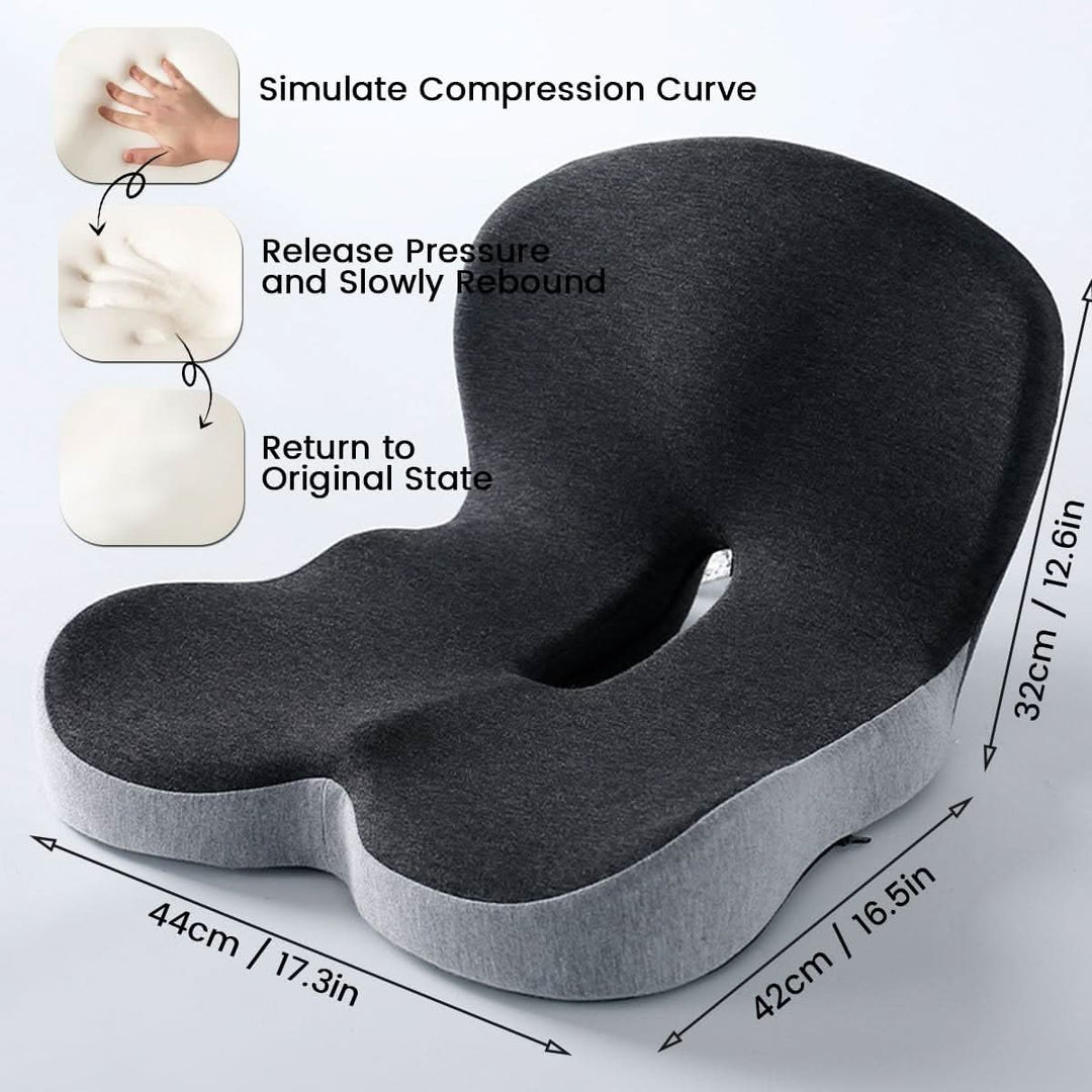 Memory foam back support cushion for car seat