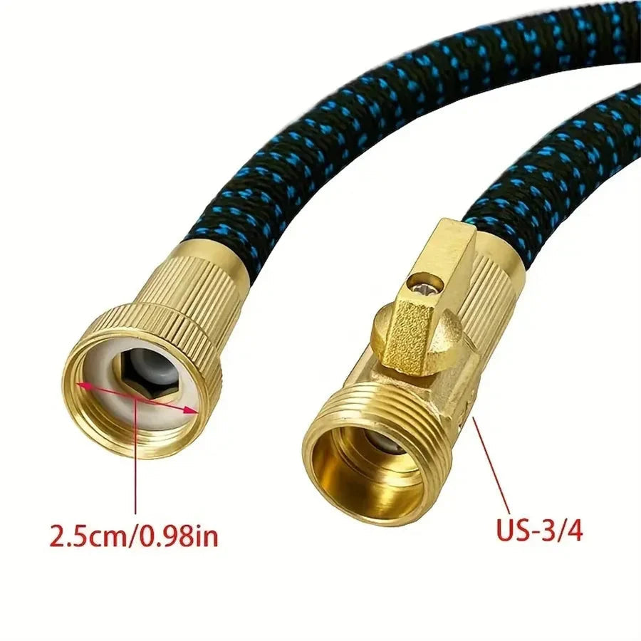 Compact retractable garden hose and watering tools for gardening accessories