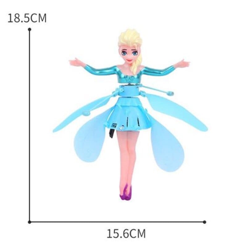Interactive electronic fairy doll demonstrating stable hovering action