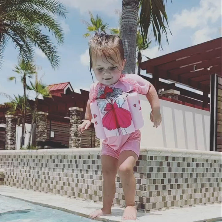 Full set of kids pool safety swimwear options displayed