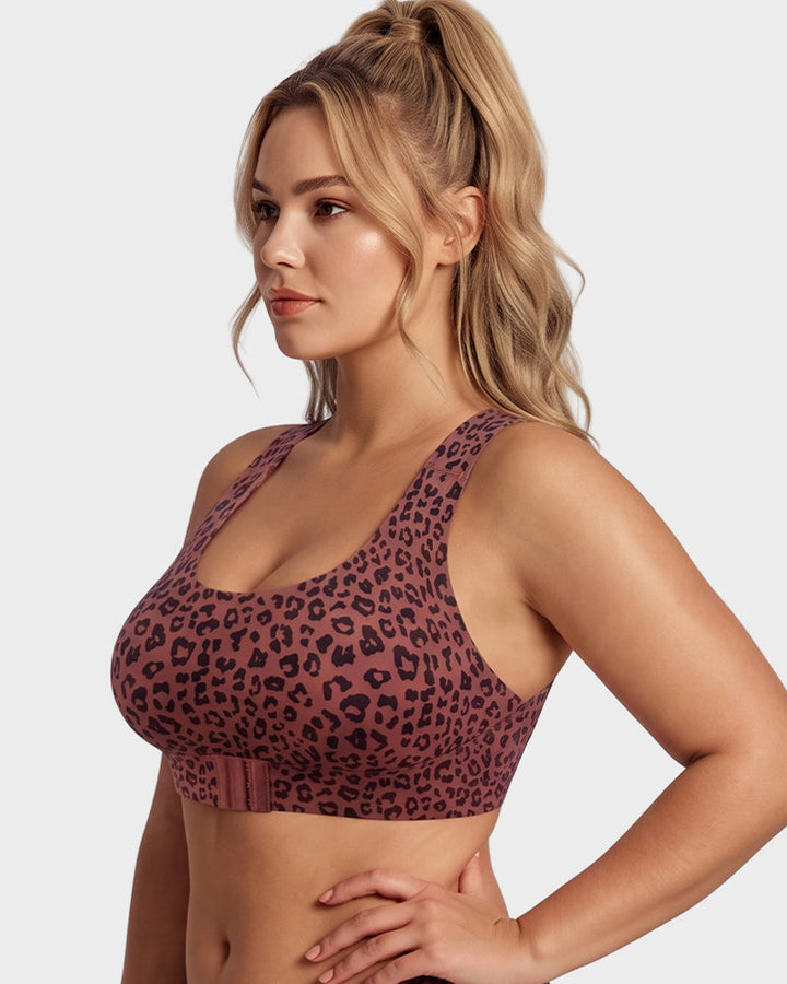 Minimalist seamless wireless bra for women seeking gentle back support