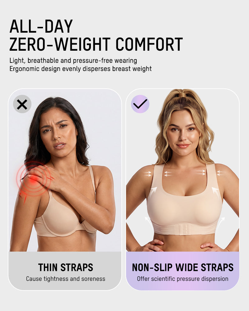 Close-up of the smooth fabric and seamless edges on women's wireless bra