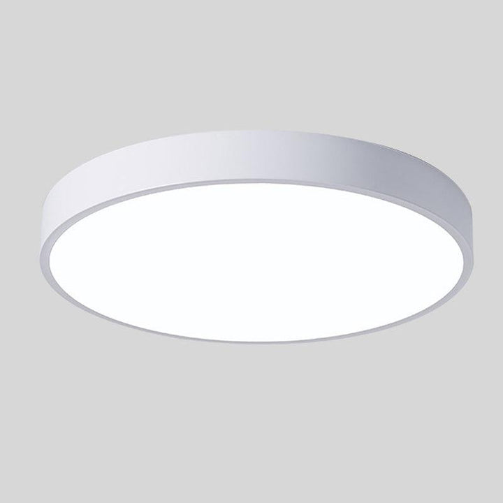 Modern wooden ceiling lamp casting bright LED illumination downward