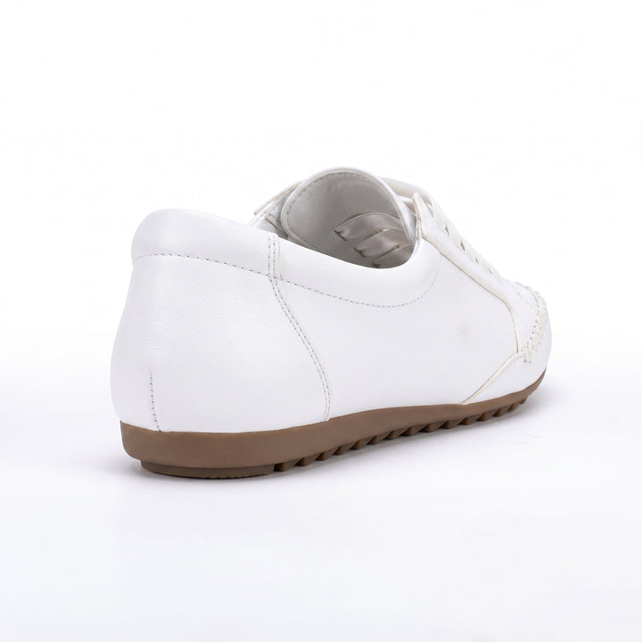 Back view of slip-on shoes for women highlighting cushioned heel support