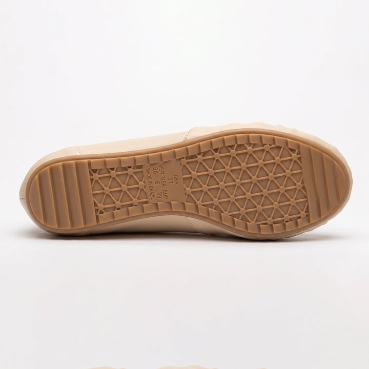 Top-down angle of stylish women's everyday fashion slip-on sneakers