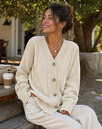 Rosavelle | Women’s Cable Knit Button Front Cardigan