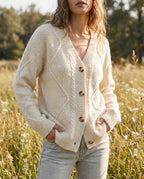Rosavelle | Women’s Cable Knit Button Front Cardigan