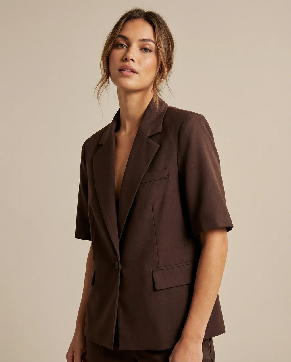Tinsley | Women's Brown Office Blazer