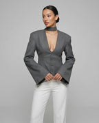 Blythe | Women’s V Neck Slim Fit Blazer Top