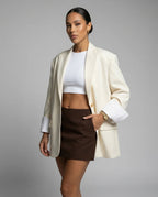 Marielle | Women’s Ivory Oversized Blazer