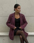 Christiana | Women’s Pinstripe Longline Blazer Coat
