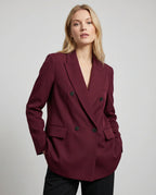 Sabrina | Women’s Tailored Double Breasted Burgundy Blazer