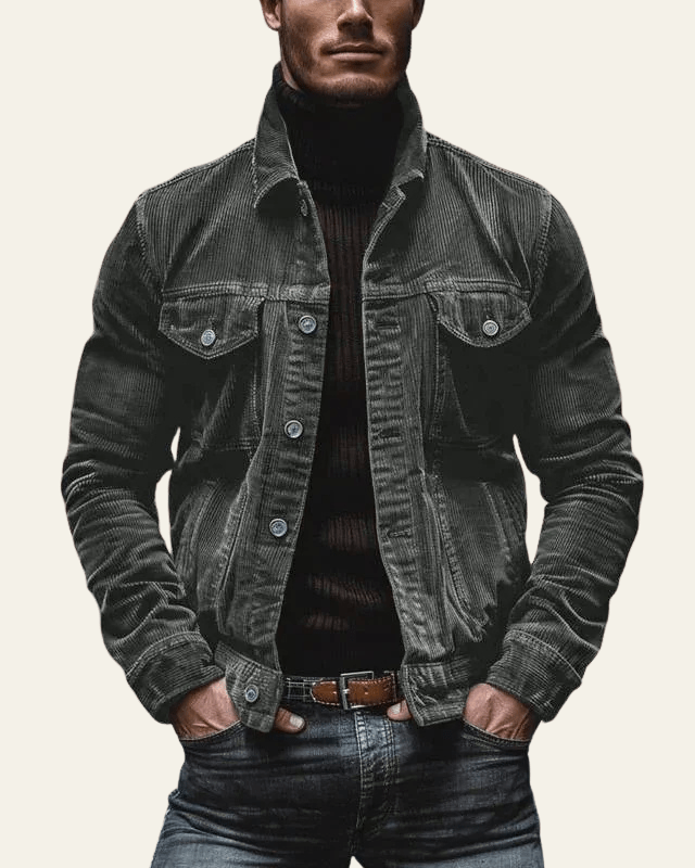 Anson | Men’s Corduroy Button-Front Jacket