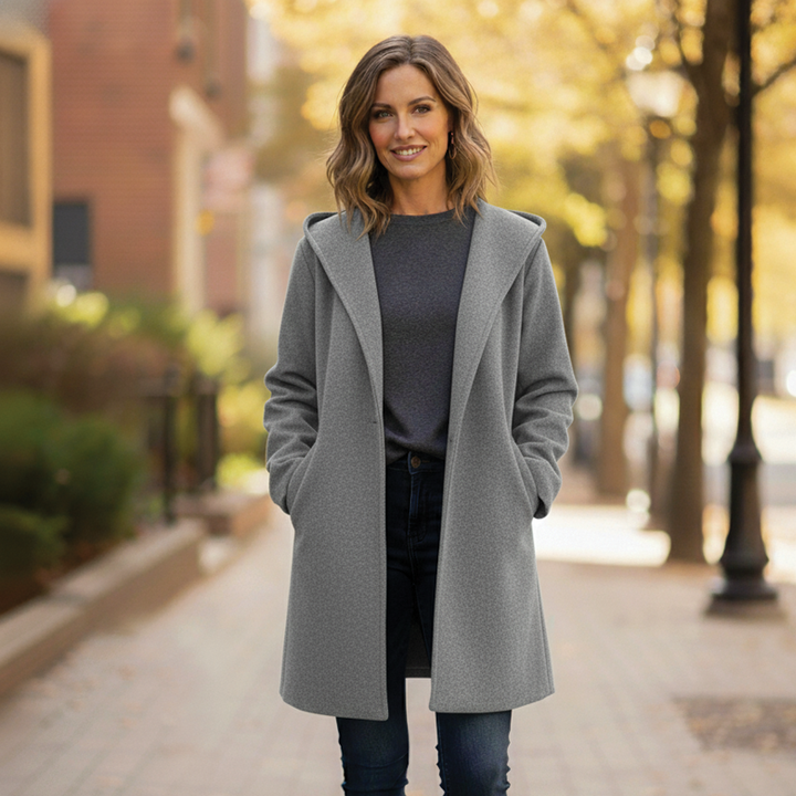 Comfortable casual jacket styled with everyday wear for winter fashion enthusiasts.