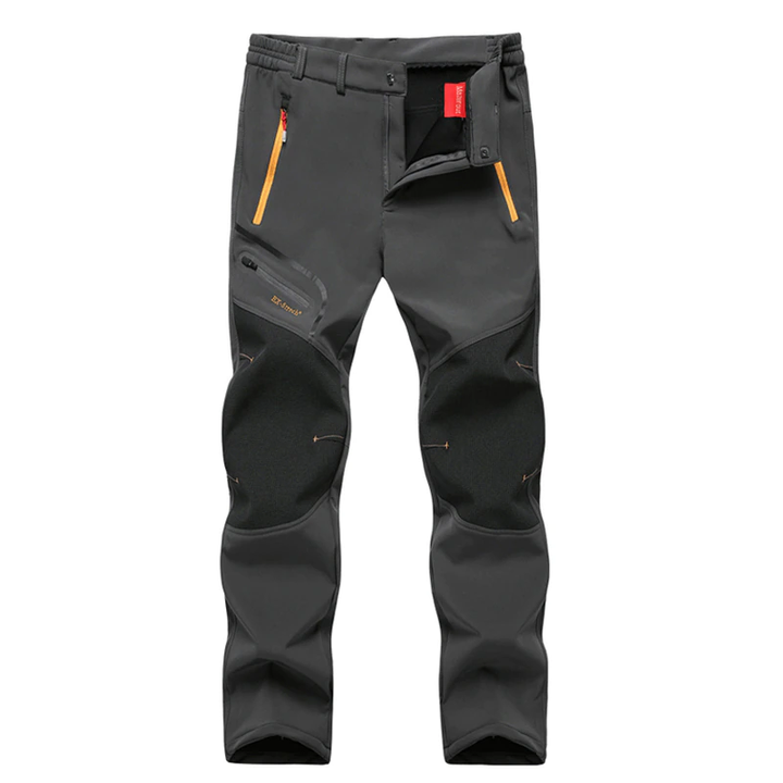 Mens waterproof hiking pants with warm thermal lining for cold weather
