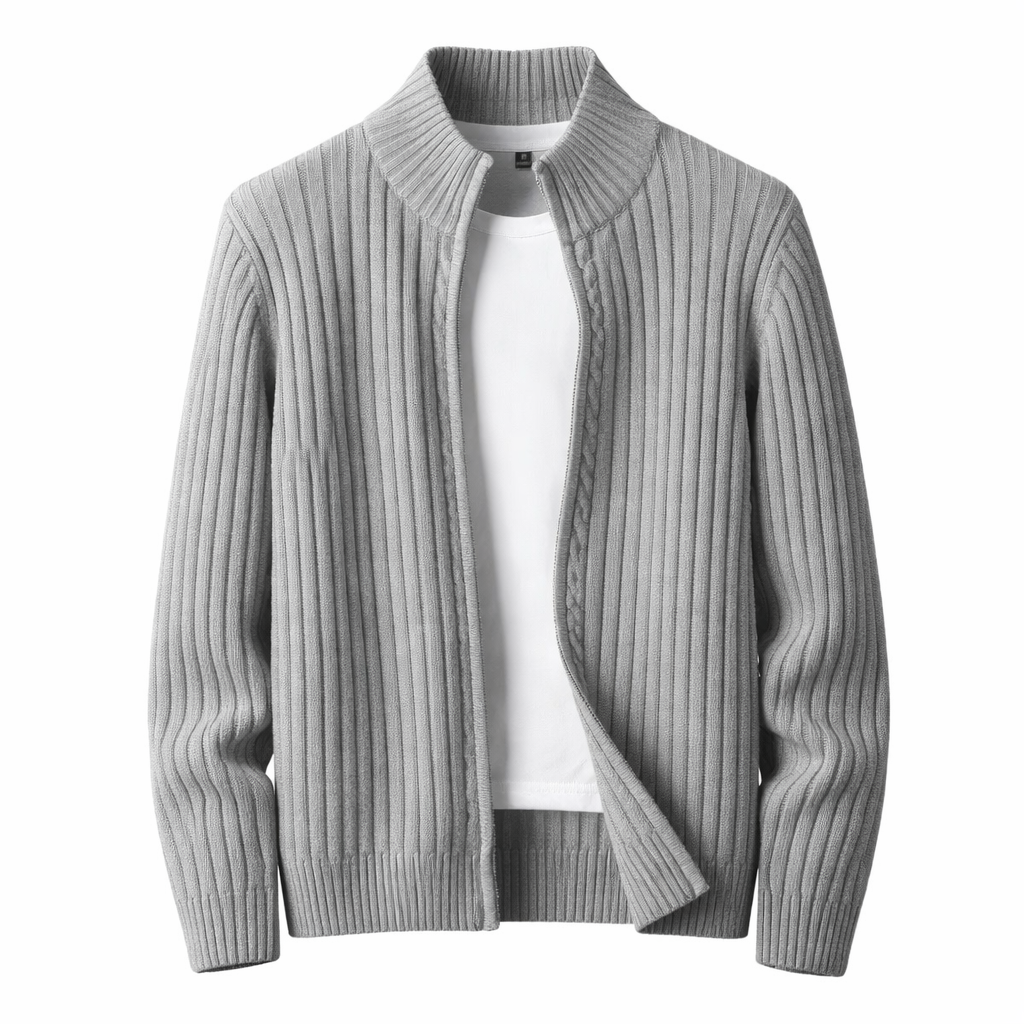 Keller | Men’s Ribbed Full-Zip Cardigan