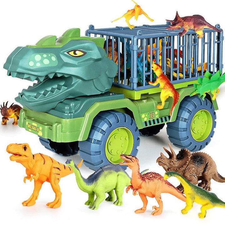 Full collection of dinosaur figures with transport truck