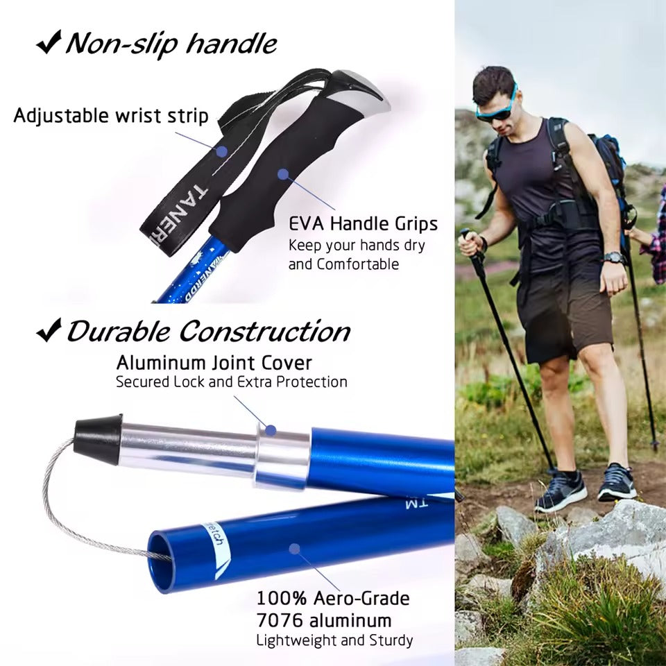 Detailed shot of the quick-lock adjustment mechanism on the walking support